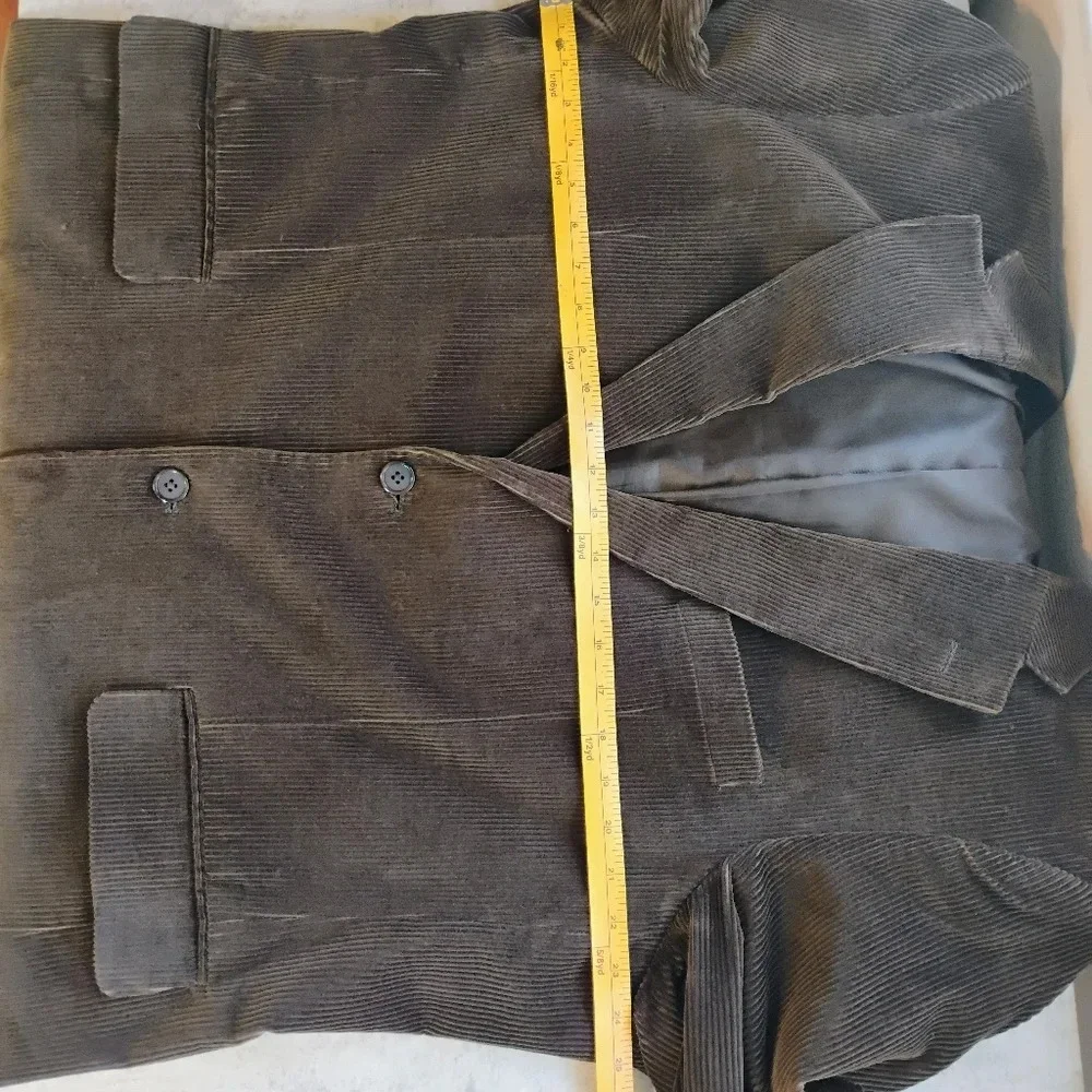 Meeting Street Chocolate Brown Corduroy Blazer Jacket‎ Academia Size 46 Long